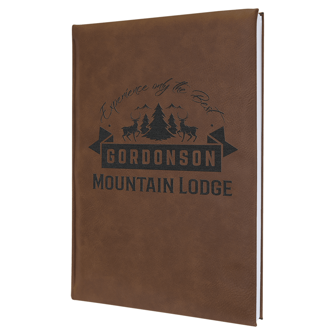 Custom Engraved Leatherette Journal with Lined Paper