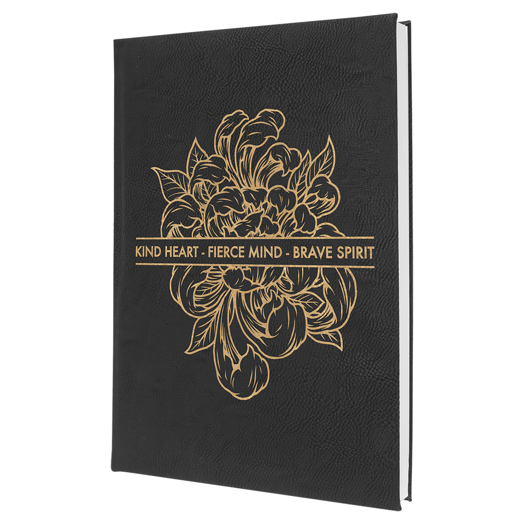 Custom Engraved Leatherette Journal with Lined Paper