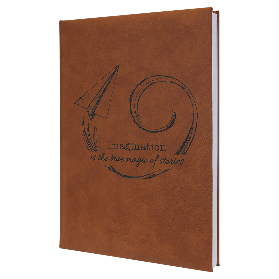 Custom Engraved Leatherette Journal with Lined Paper