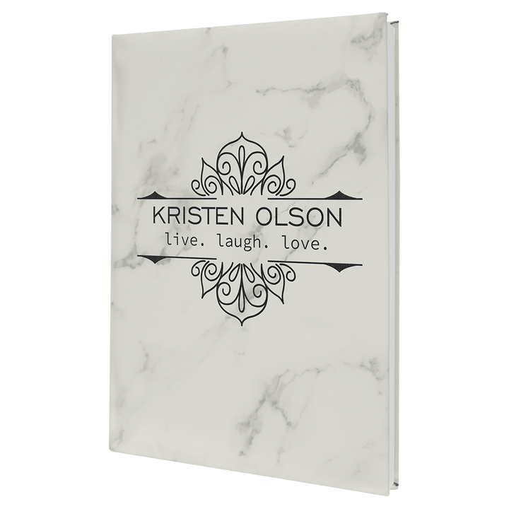 Custom Engraved Leatherette Journal with Lined Paper