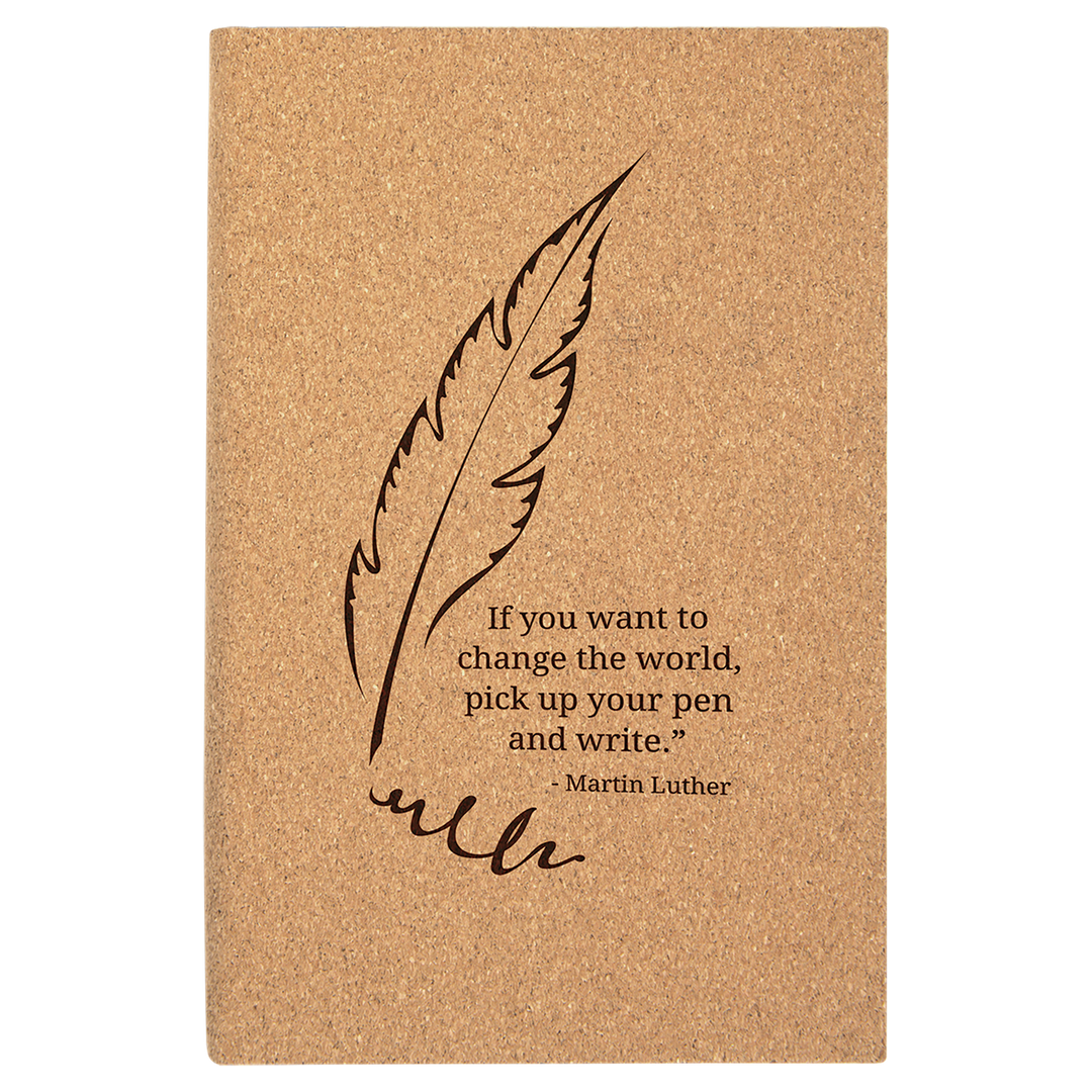 Custom Engraved Leatherette Journal with Lined Paper