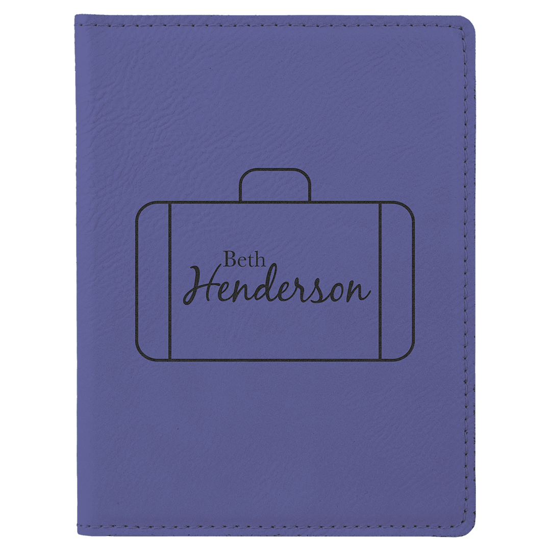 Personalized Leatherette Passport Holder