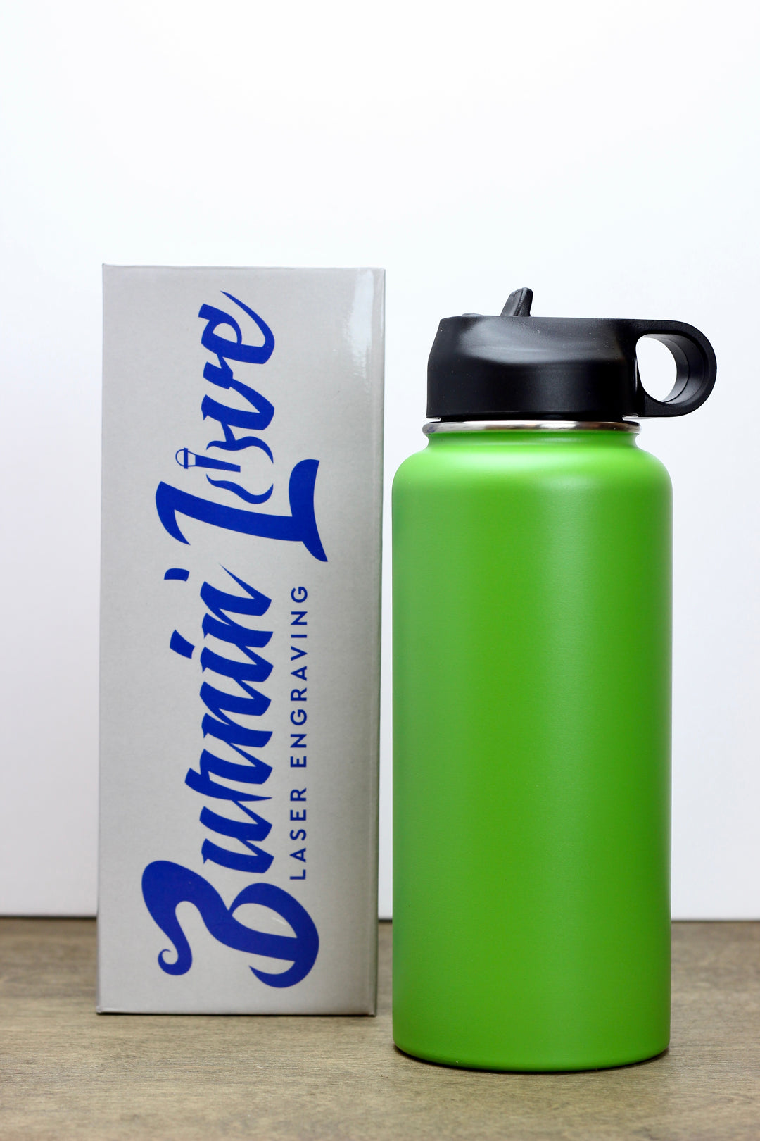 Custom Laser Engraved 32 oz Water Bottle, Custom Logo Insulated Bottle –  Thin Line Crafts